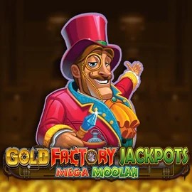 Gold Factory Jackpots Mega Moolah slot icon by Aurum Signature Studios, available at DublinBet Casino