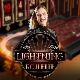 Lightning Roulette online game logo by Evolution on dublinbetcasino.eu